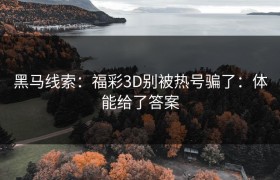 黑马线索：福彩3D别被热号骗了：体能给了答案