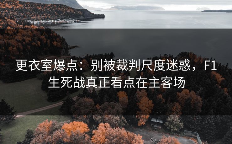 更衣室爆点：别被裁判尺度迷惑，F1生死战真正看点在主客场